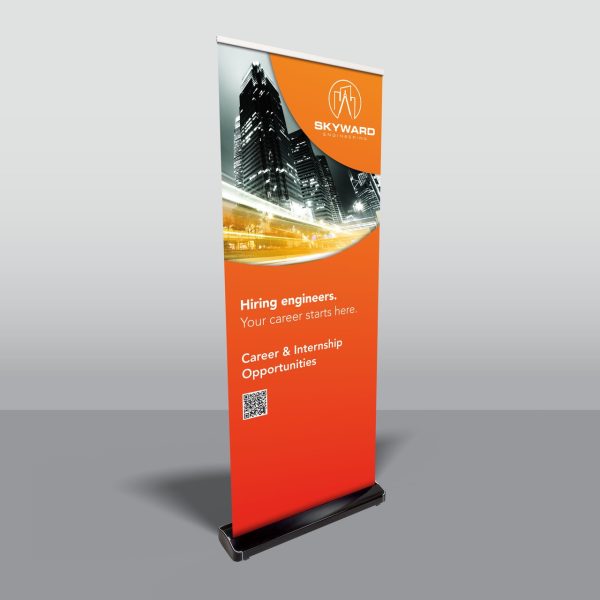 NEW - 33" Reveal Pro Retractable Banner Stand With Replaceable Cartridge